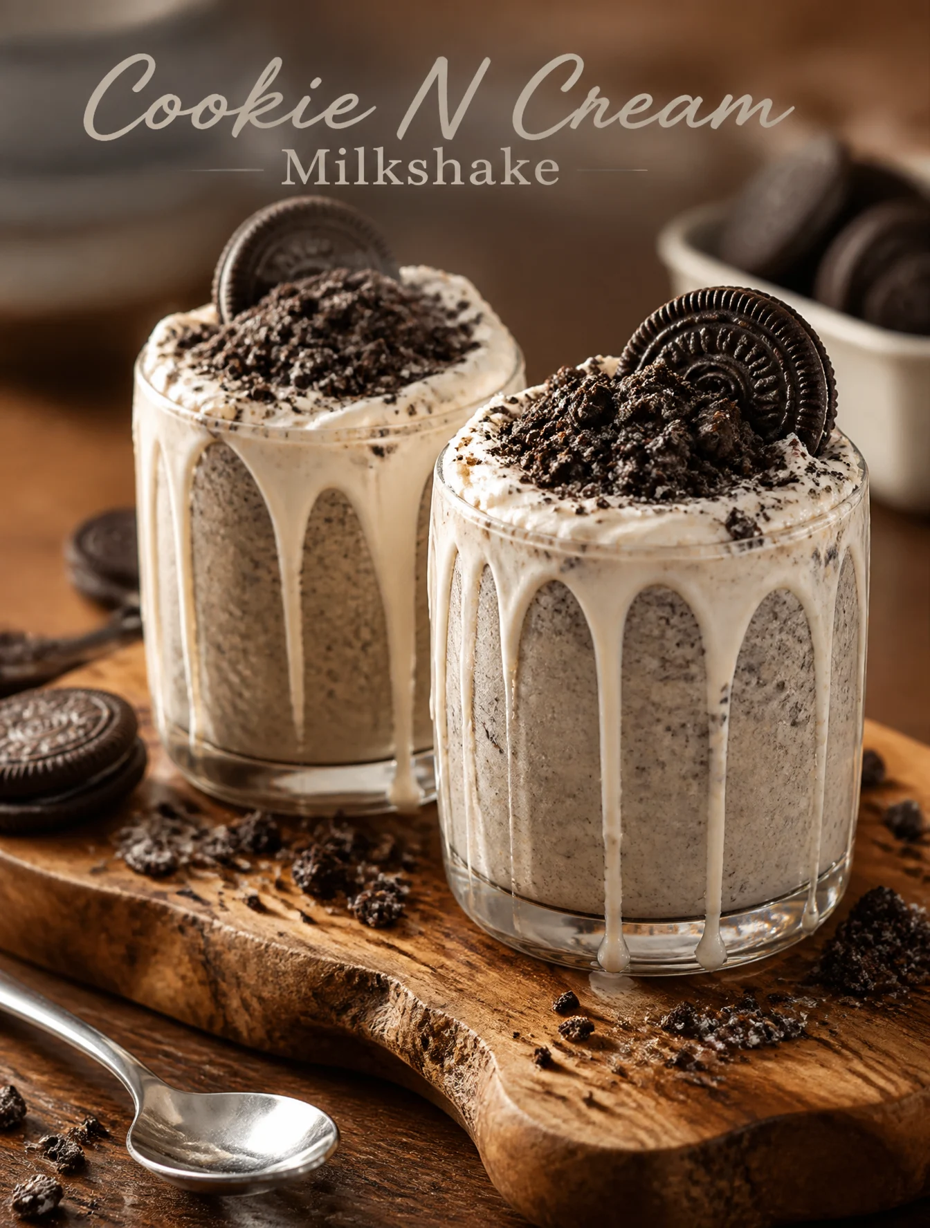 Cookie Cream Milkshake Commercial Shot