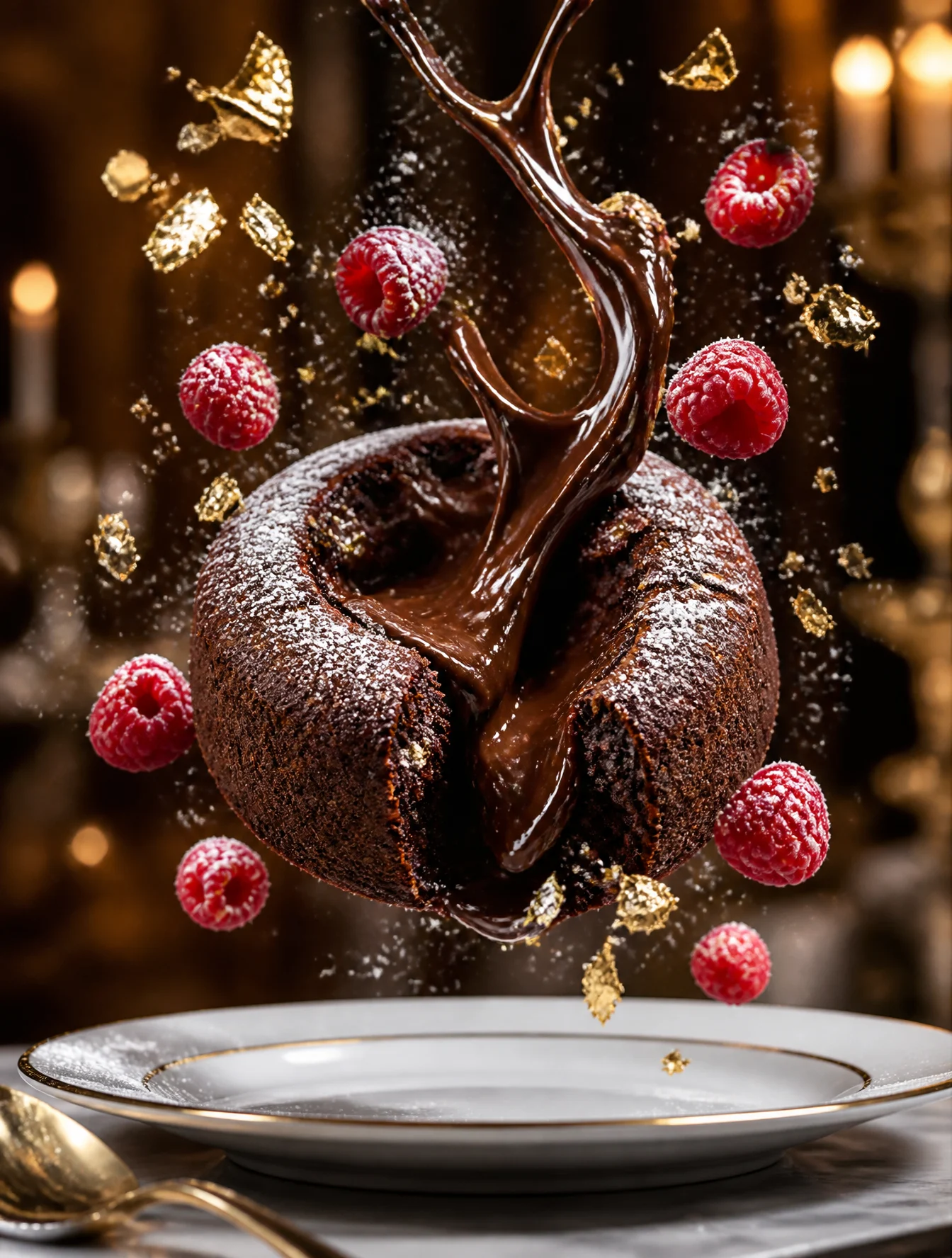 Levitating Chocolate Lava Cake