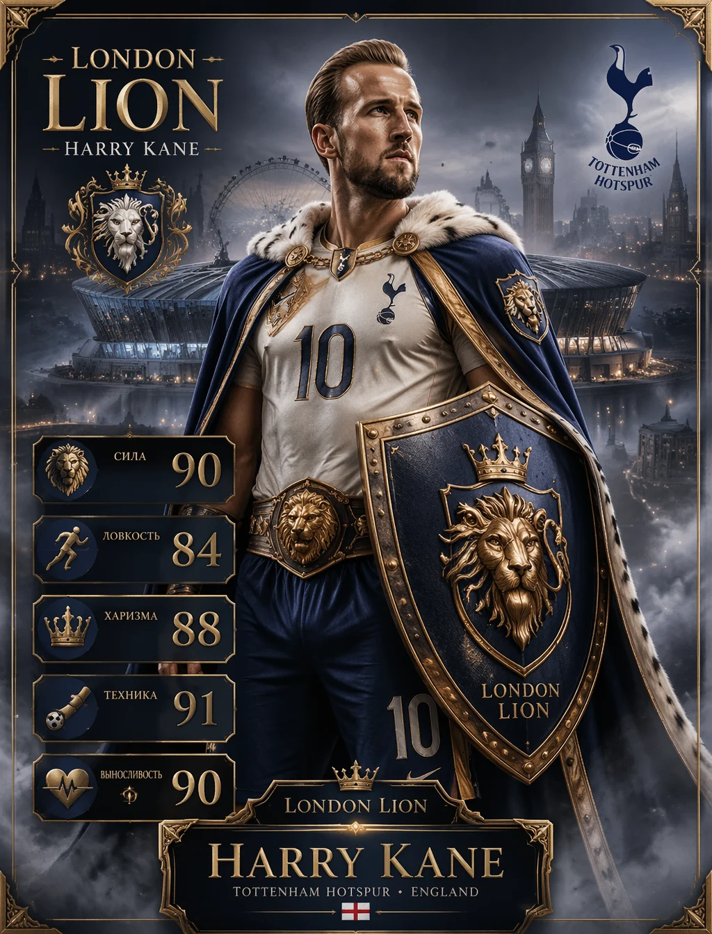 Harry Kane London Lion Card