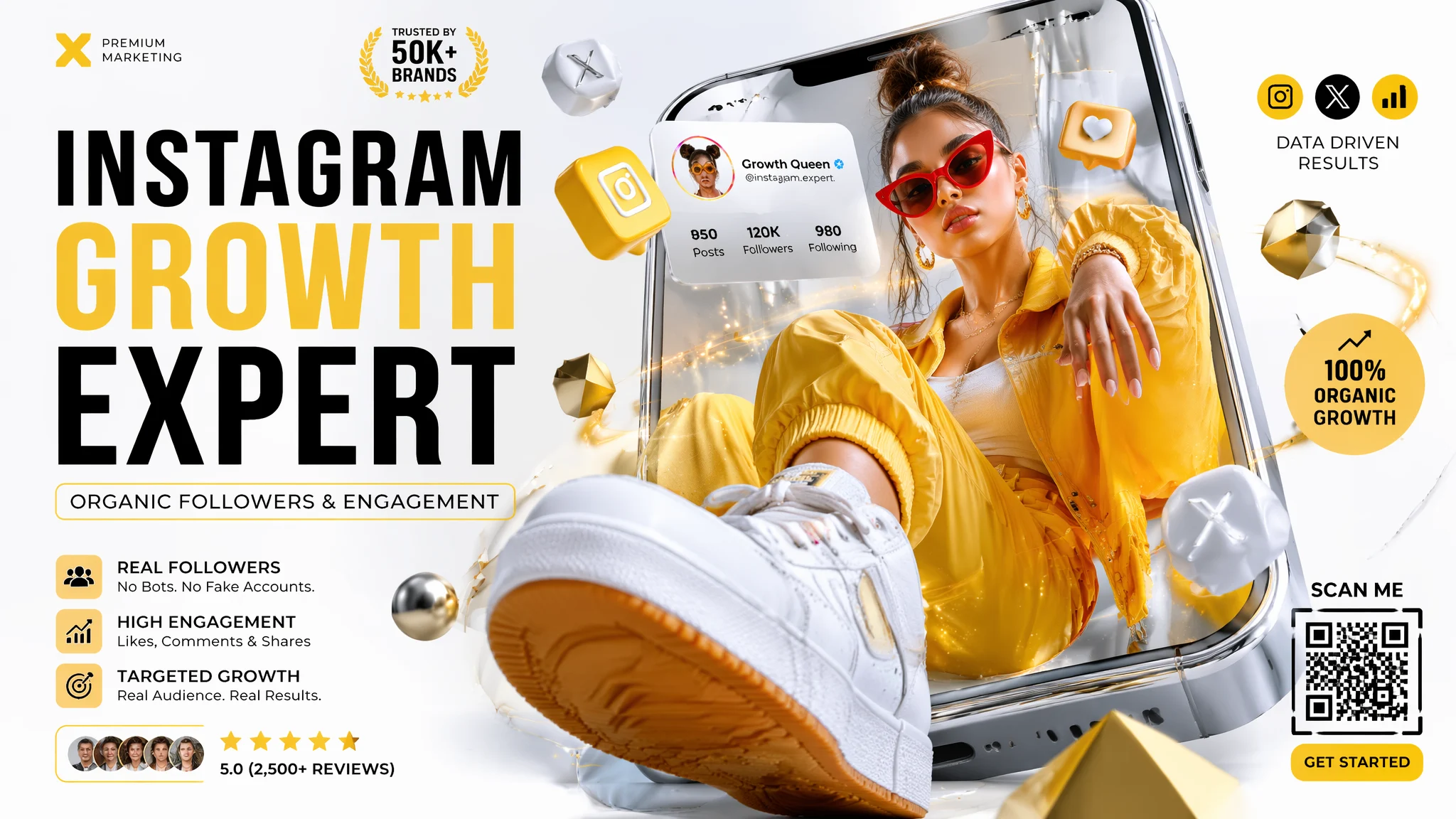 Luxury Social Media Growth Poster