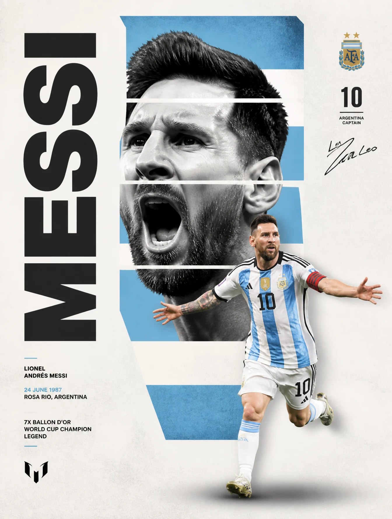 Messi Minimalist Sports Poster