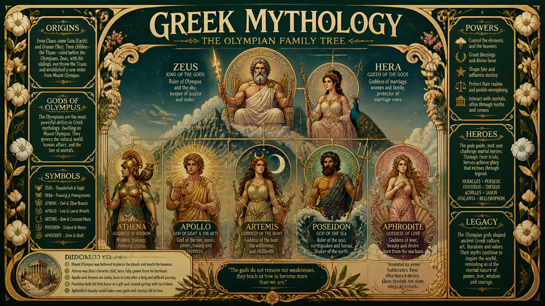 Art Nouveau Greek Mythology Infographic