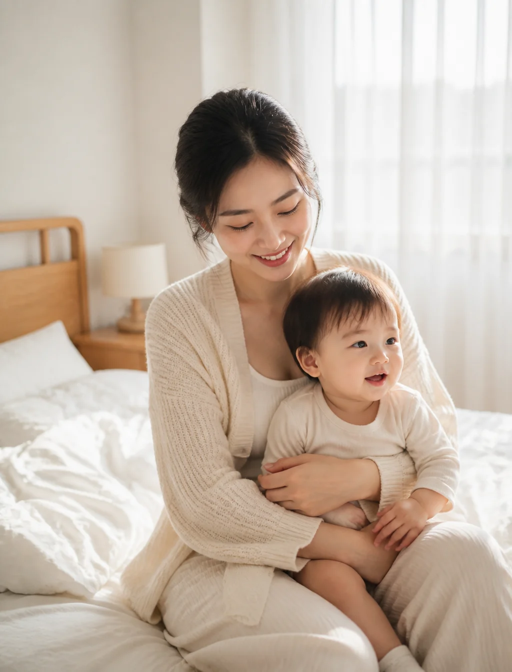 Gentle Mom Baby Sunlit Bedroom