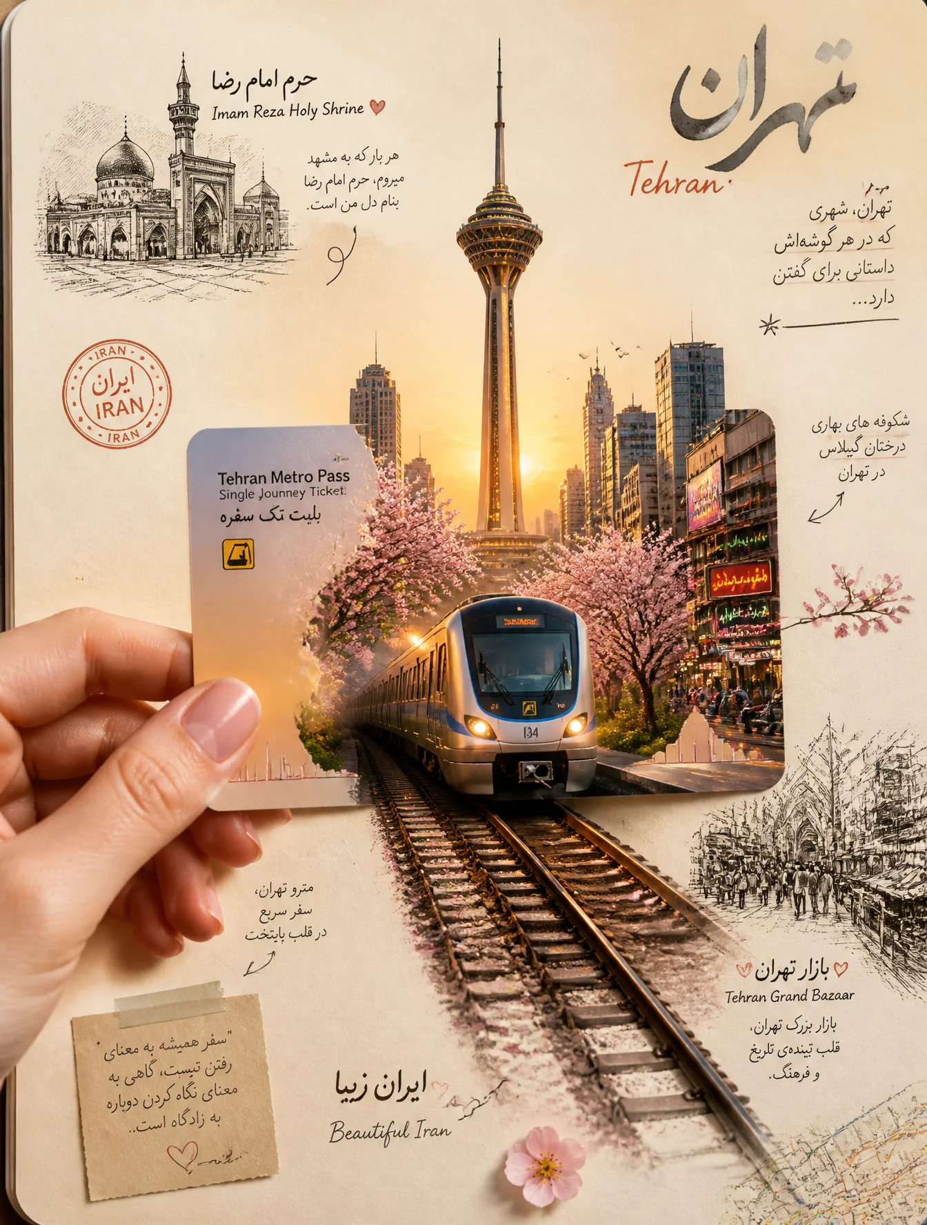 Iran Travel Journal Collage