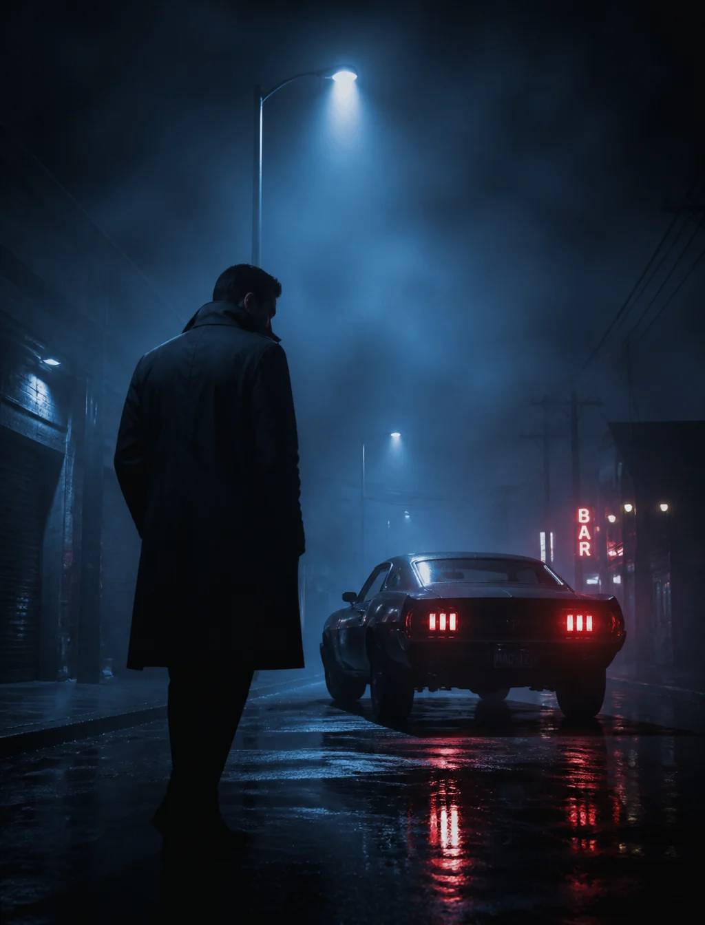 Midnight Muscle Car Noir Haze