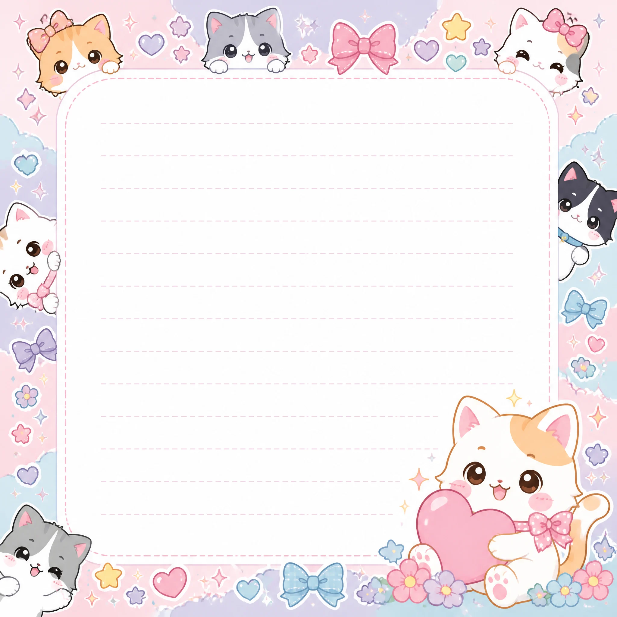 Kawaii Cartoon Notepad Design