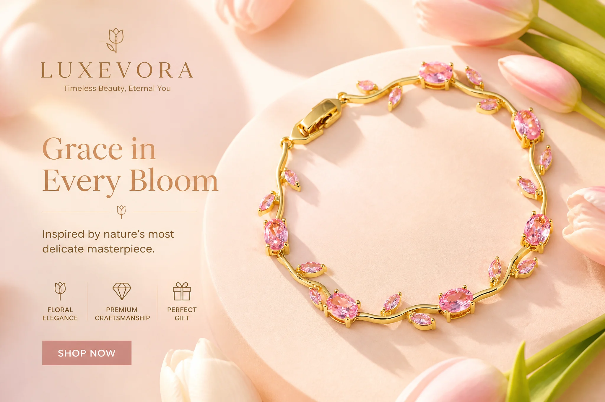 Luxury Tulip Bracelet Ad