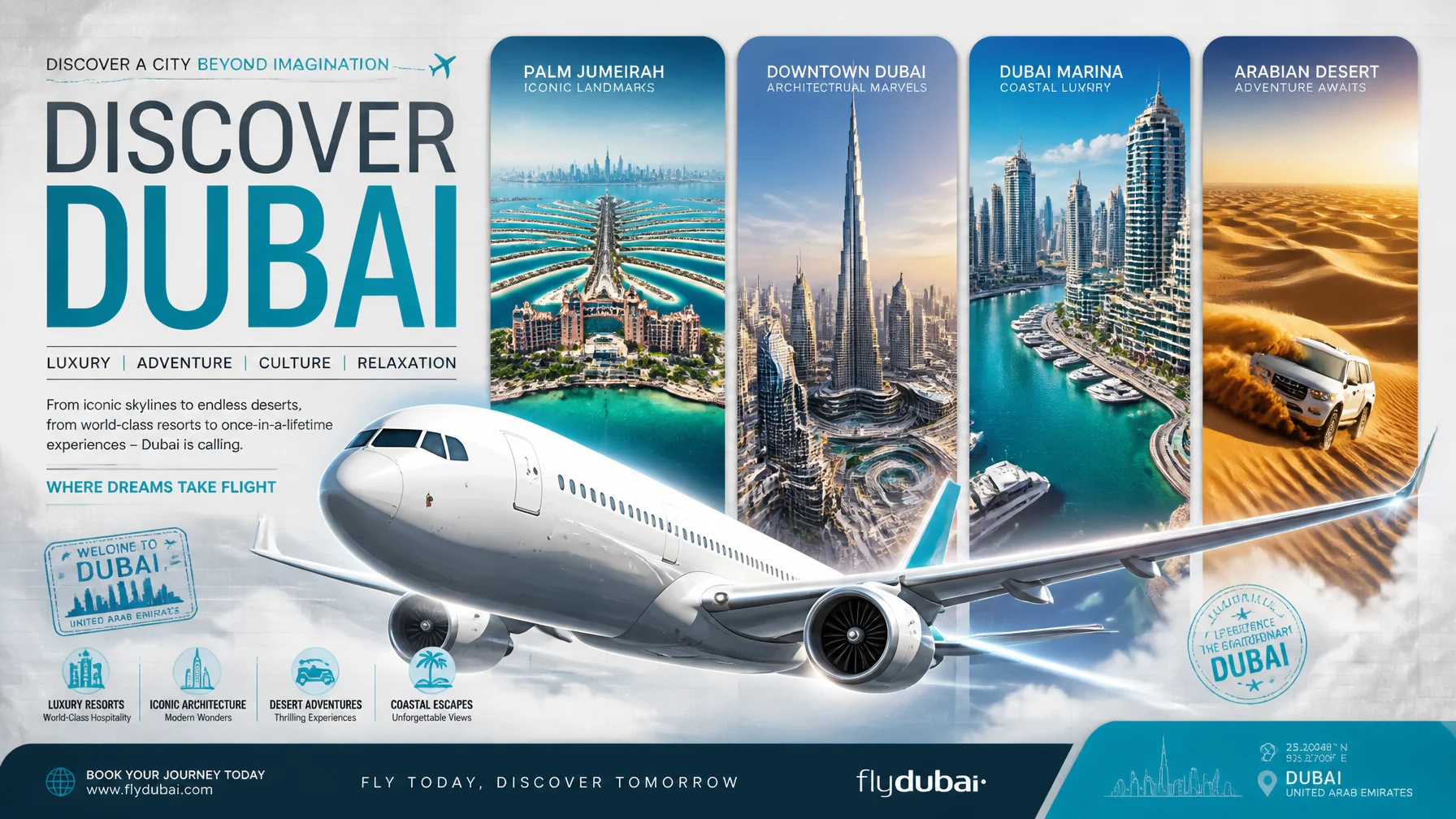 Dubai Luxury Travel Promo Poster