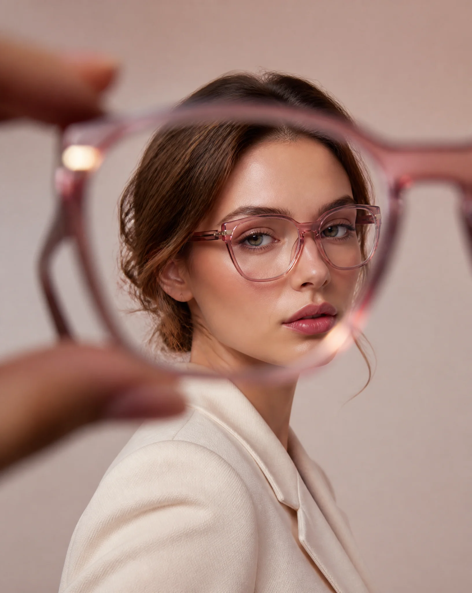 Luxury Editorial Eyewear Portrait Shot