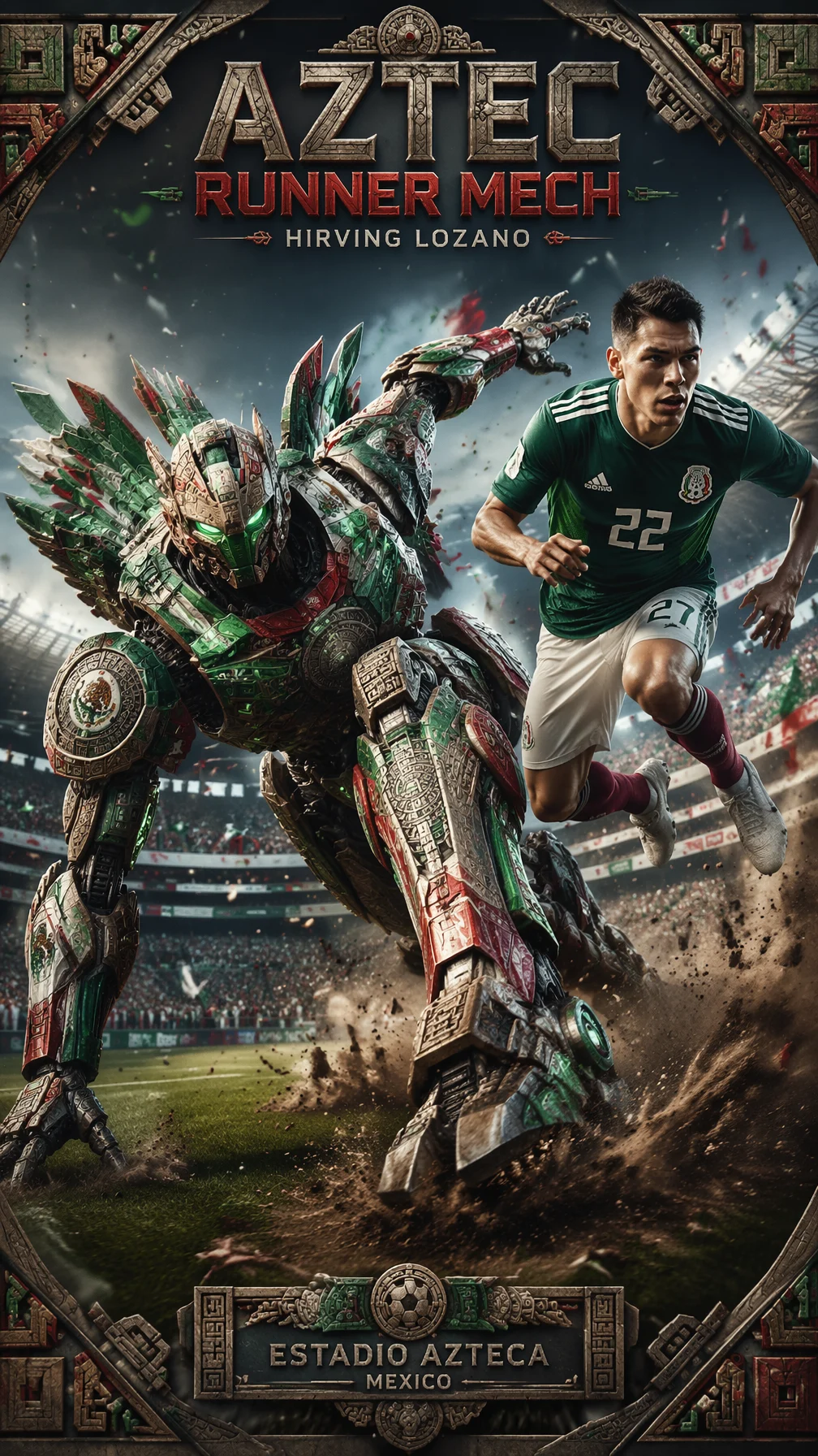 Aztec Runner Mech Poster