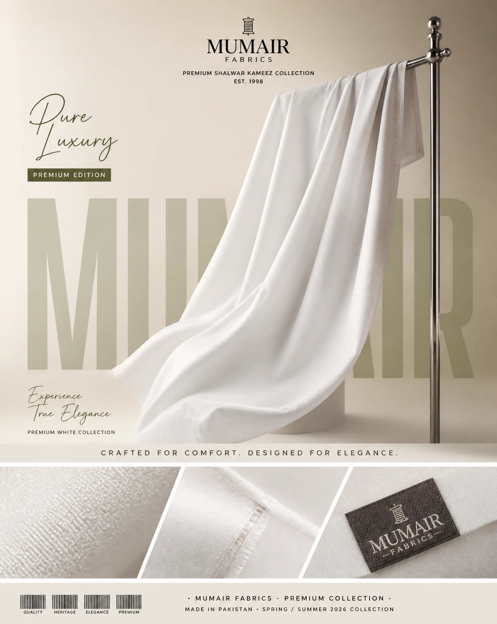 Premium Fabric Editorial Ad