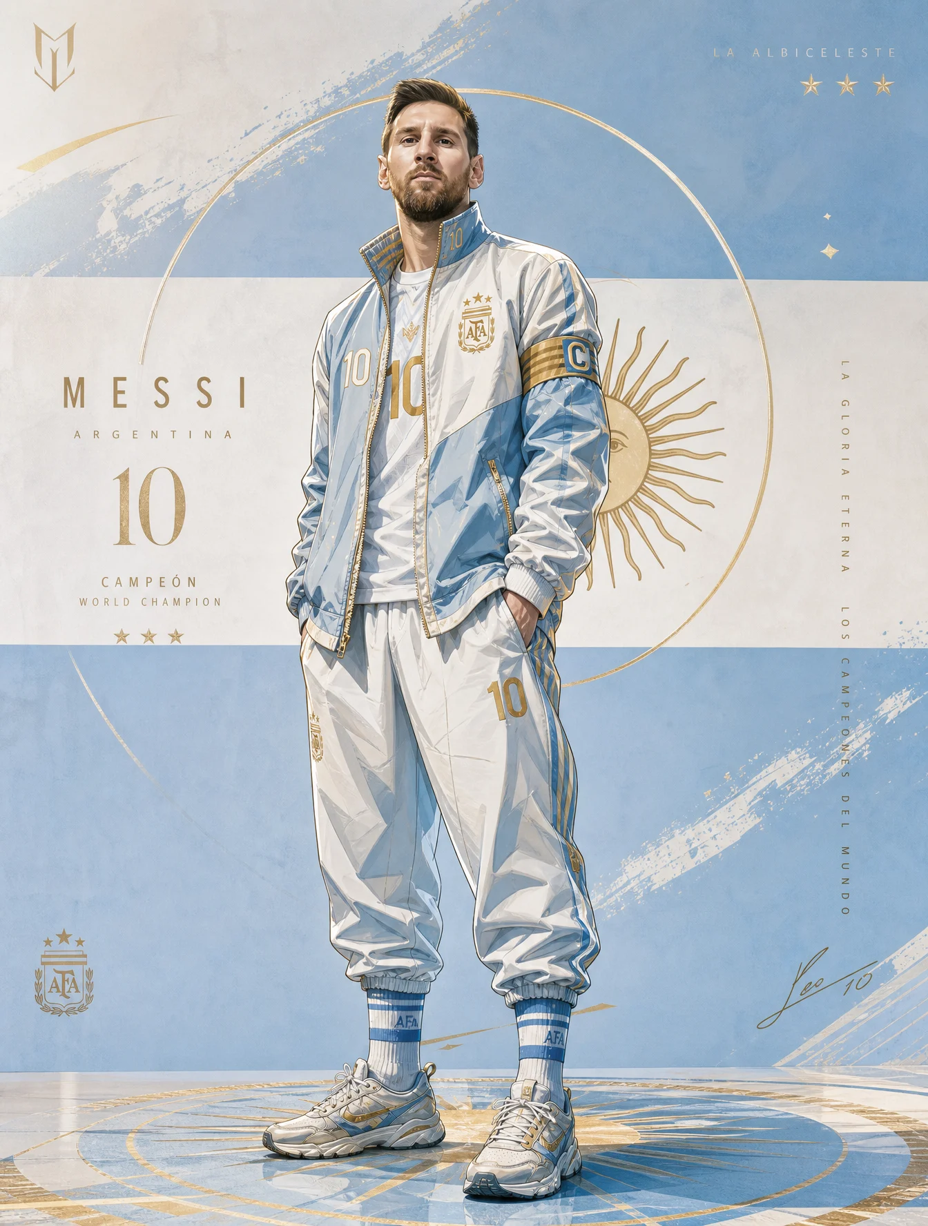 Messi Champion Style Poster