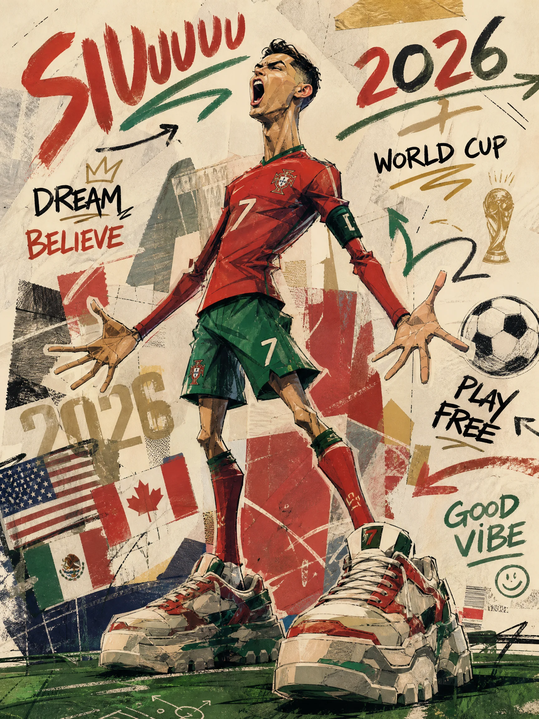 Ronaldo SIUUUU Celebration Poster