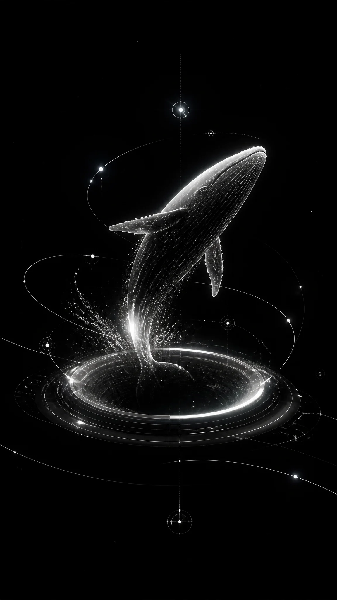 Minimal Futuristic Whale Leap