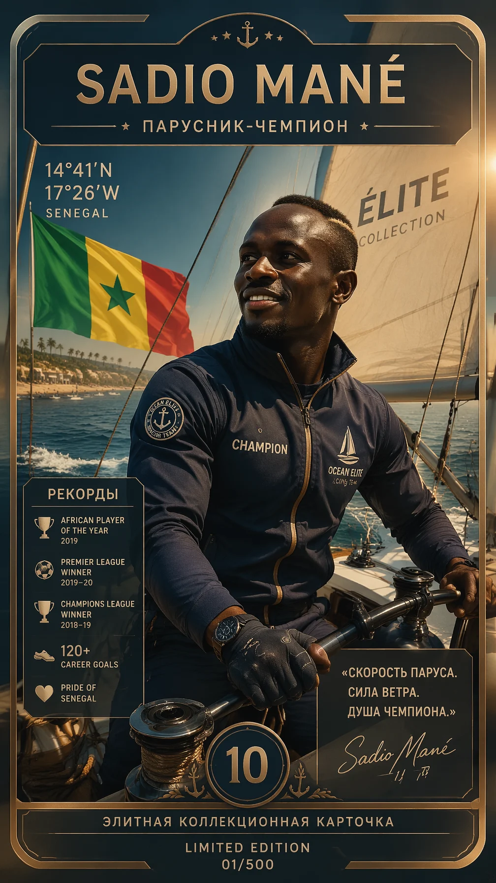 Mané Sailing Champion Card