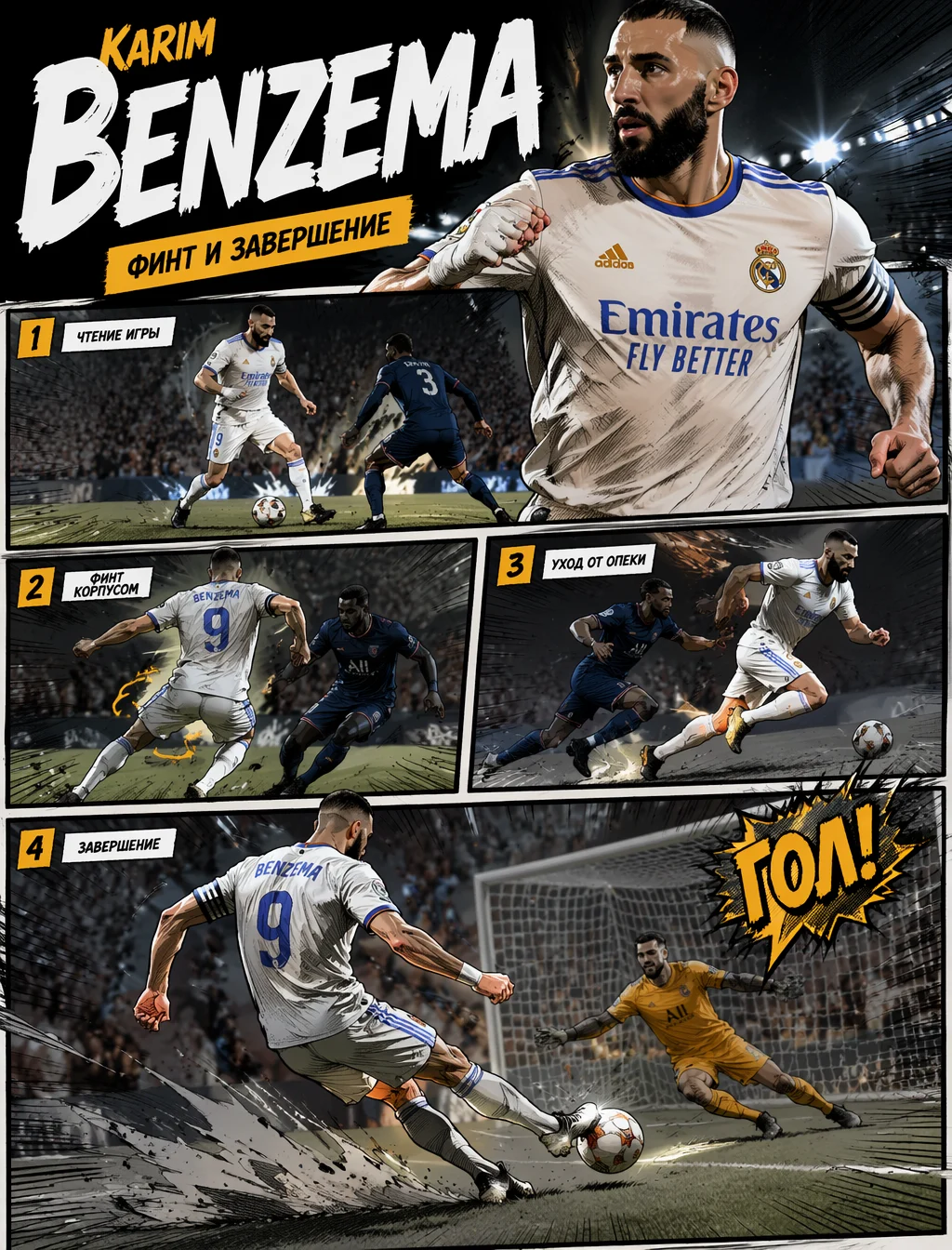 Benzema Hybrid Comic Style