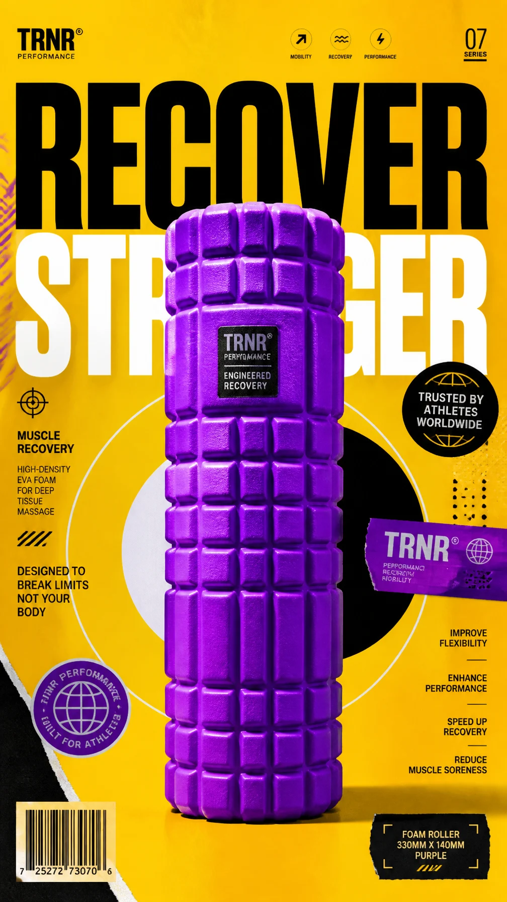 Neon Foam Roller Fitness Ad