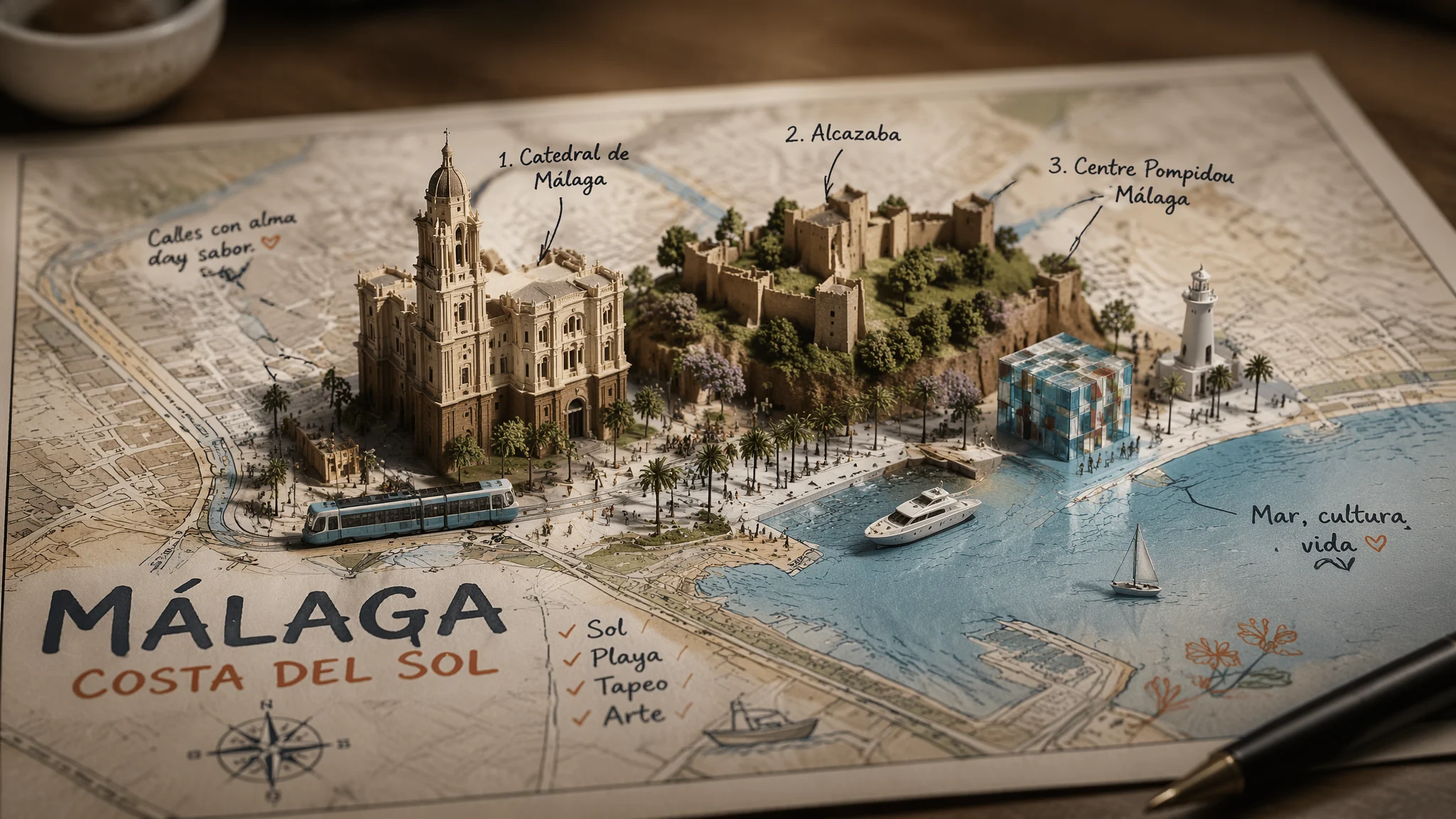 Malaga 3D Street Map