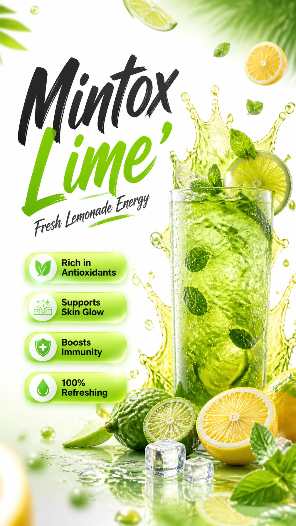 Mintox Lime Luxury Beverage Ad