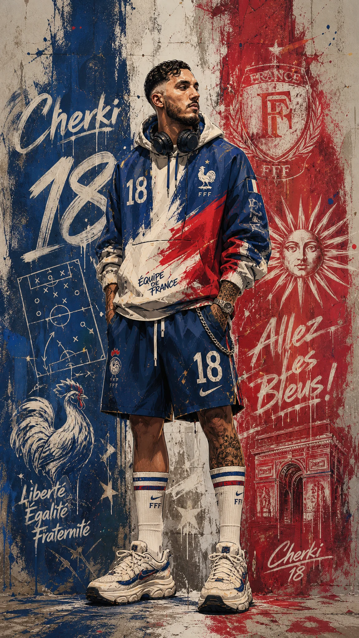 Cherki Street Football Poster Art