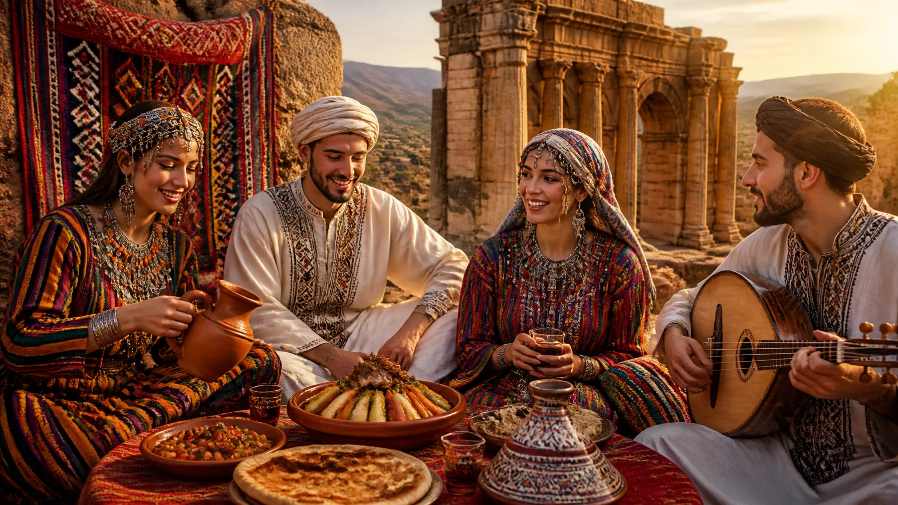 Ultra-Realistic Algerian Cultural Fusion Art