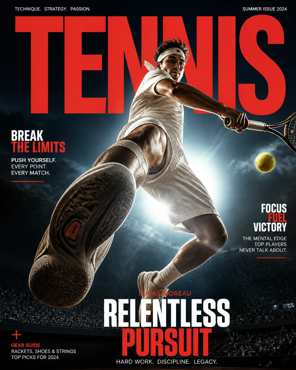 Cinematic Low Angle Tennis Photography