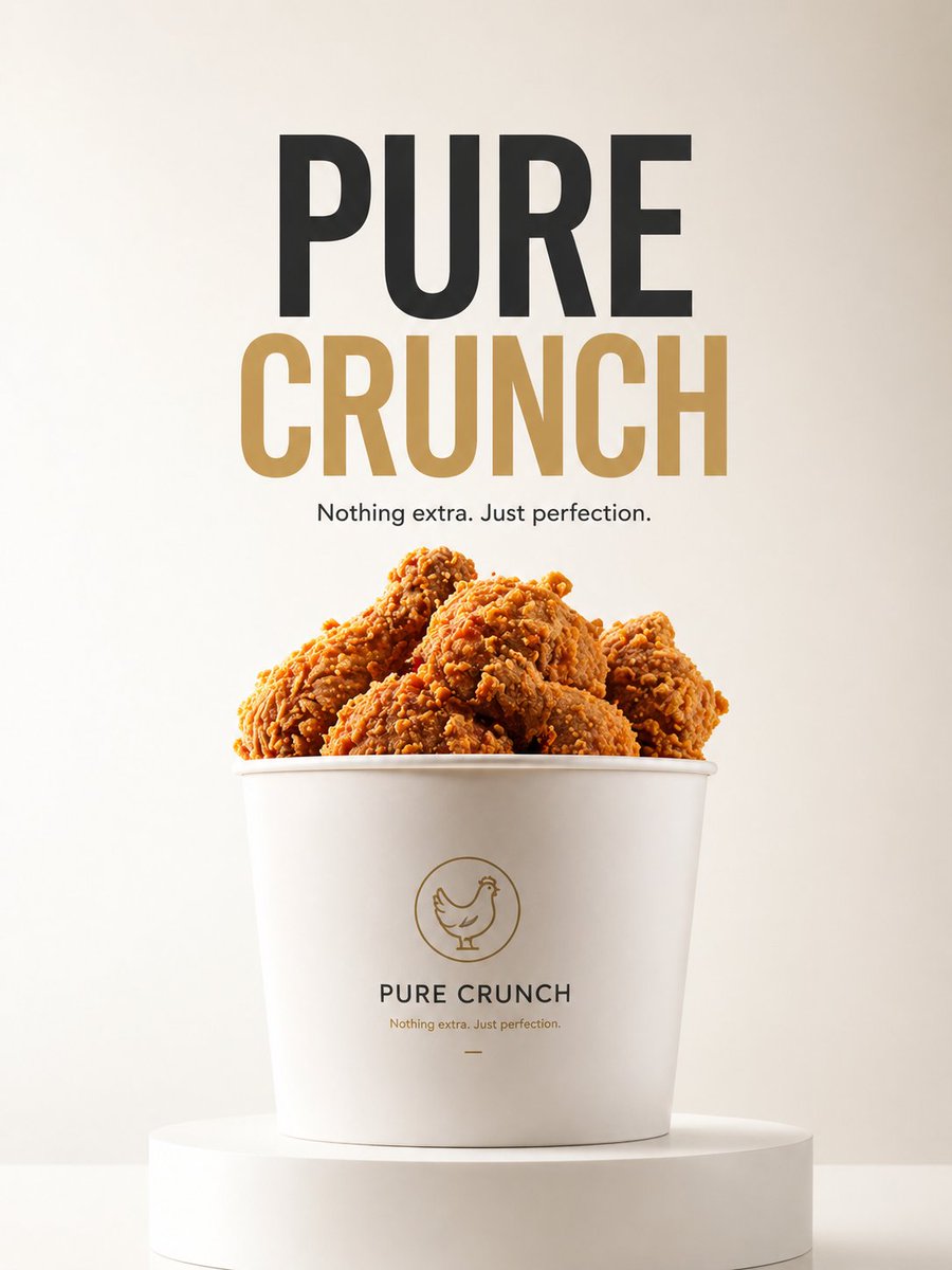 Minimalist Fried Chicken Ad