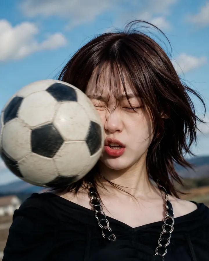 Soccer Ball Face Impact Moment