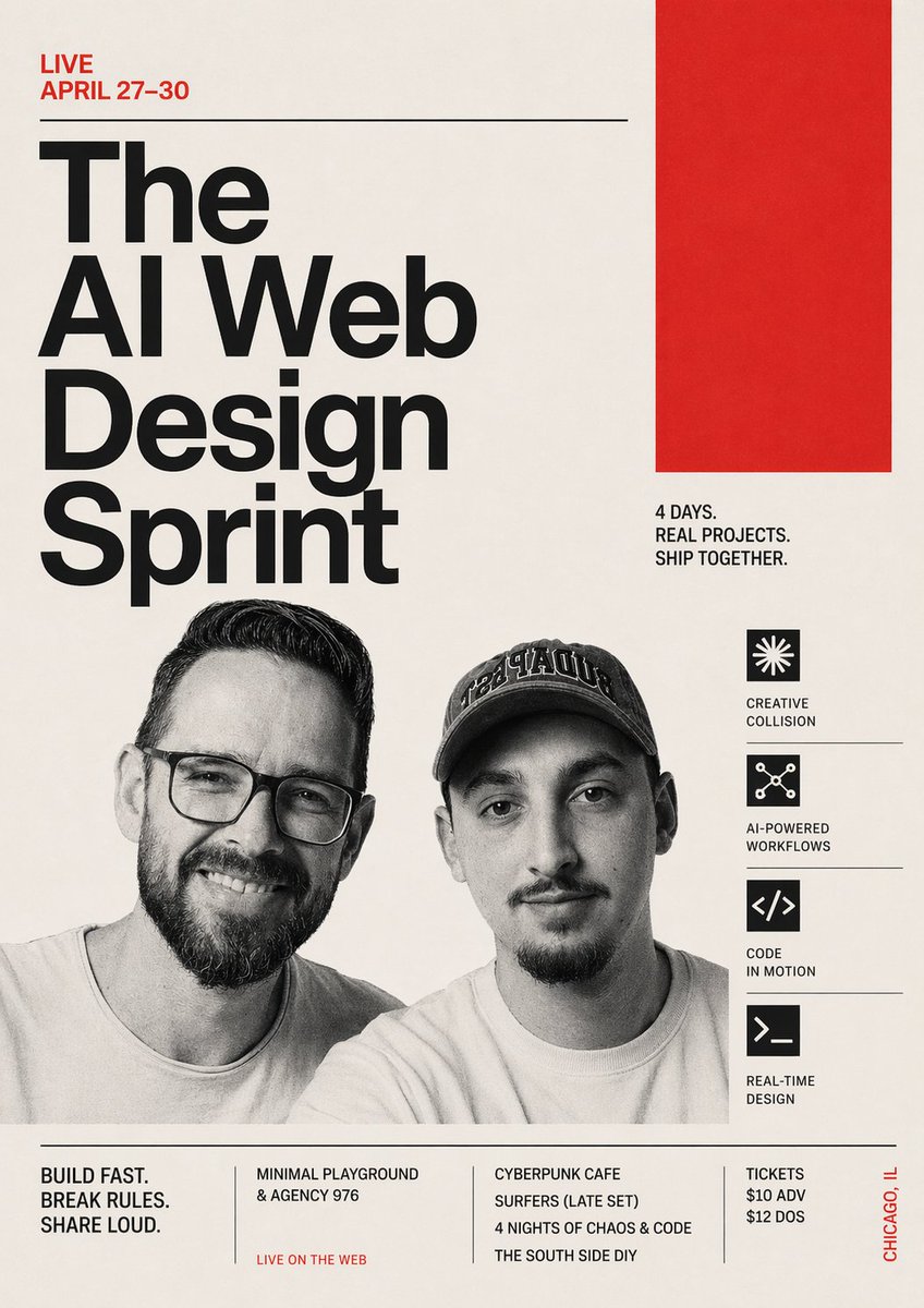 AI Web Design Sprint Poster