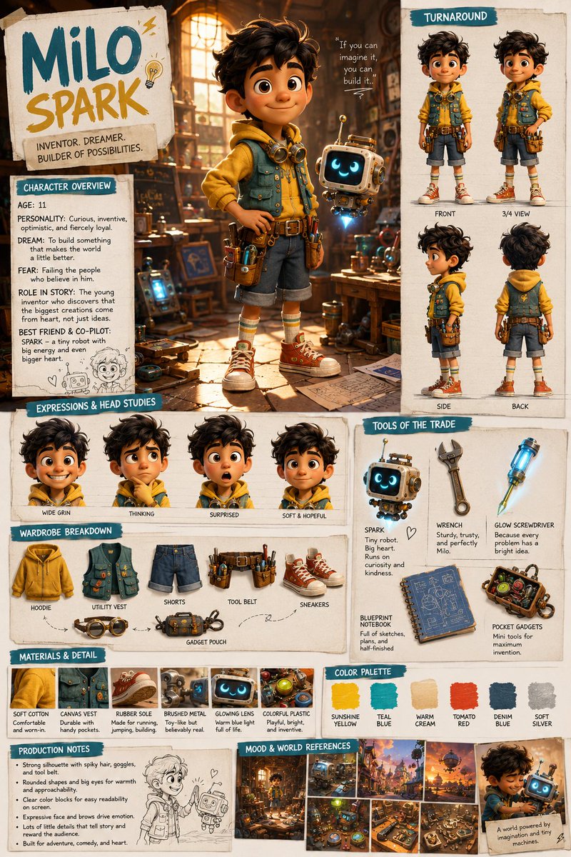 Cinematic Character Pitch Board
