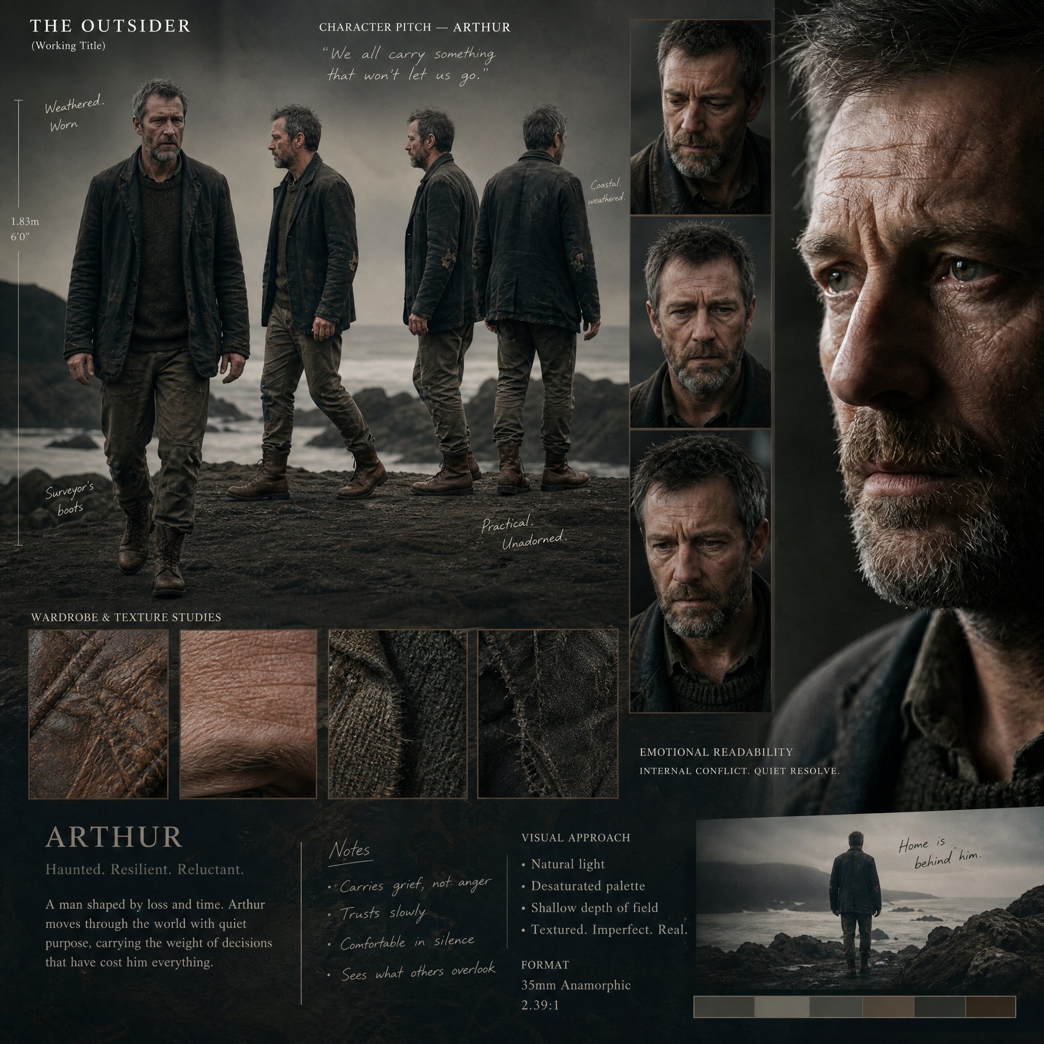 Cinematic Character Pitch Board