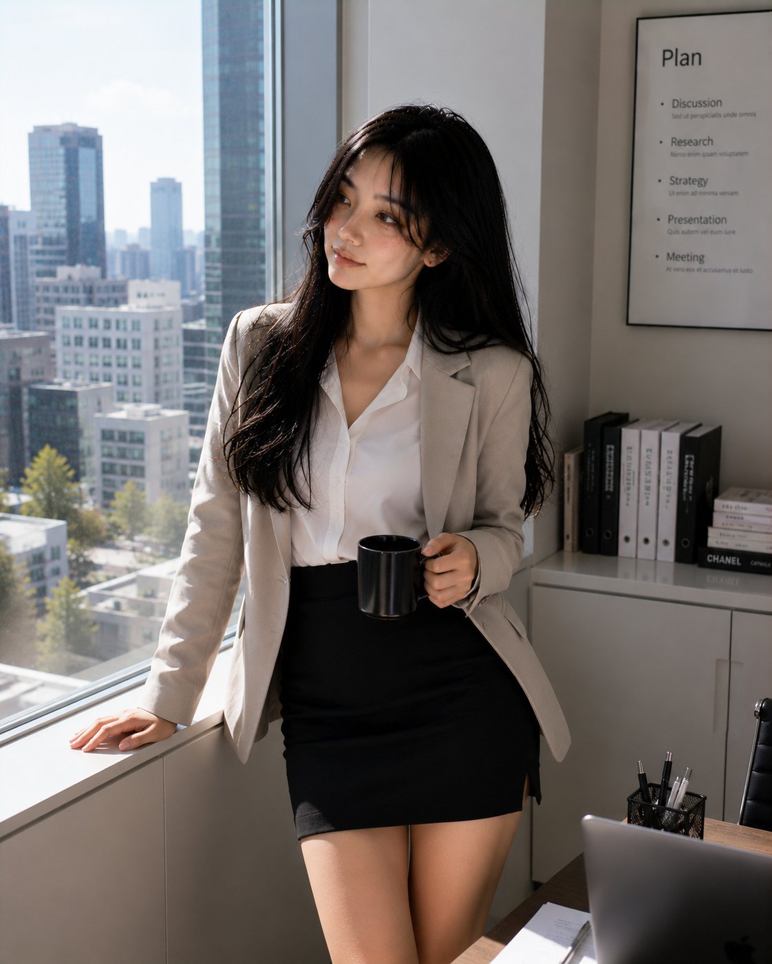Korean Office Goddess Coffee Moment