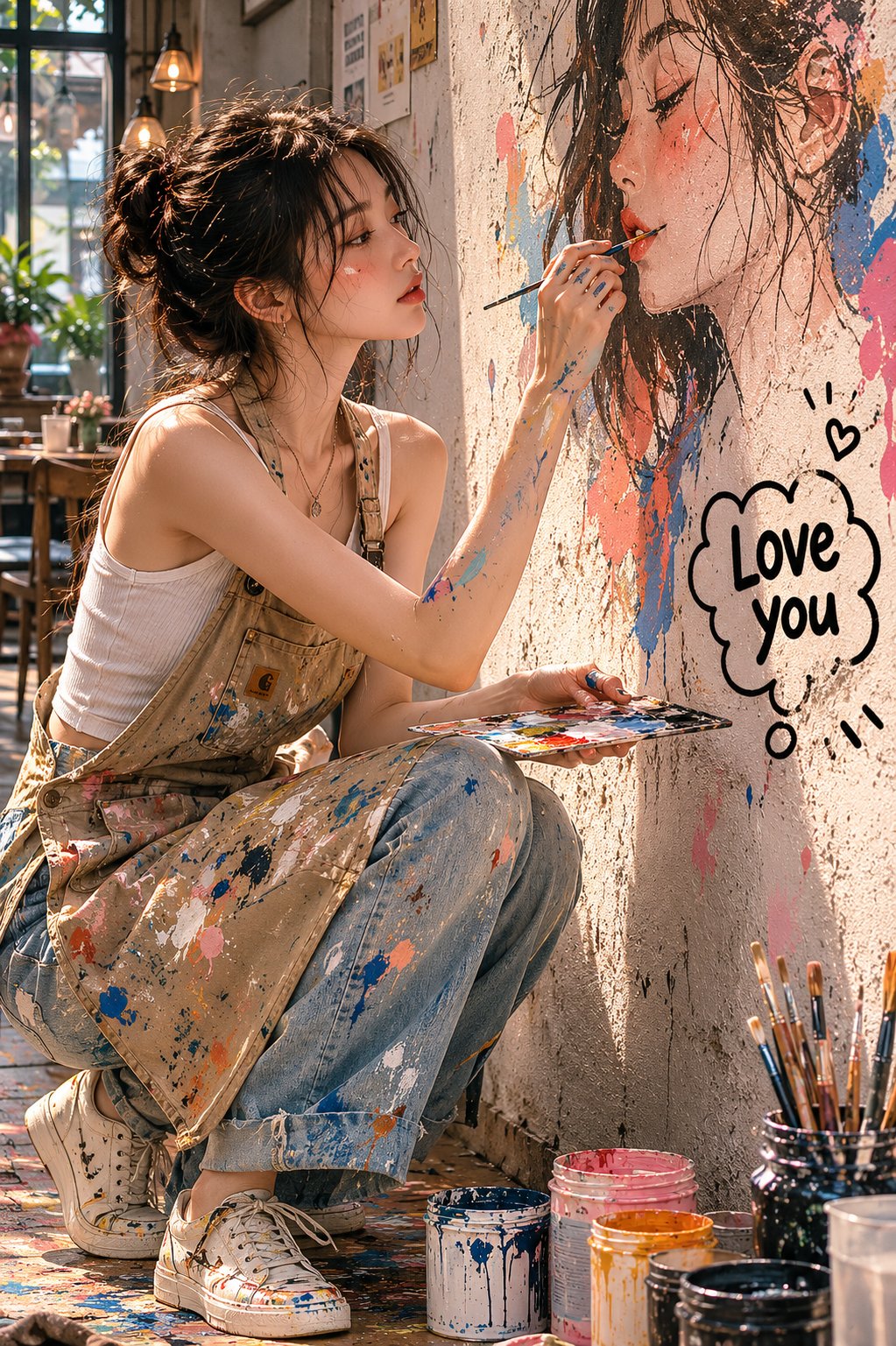 Café Mural Artist Portrait