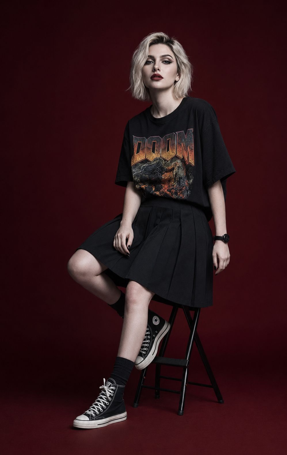 Dark Editorial Fashion Portrait