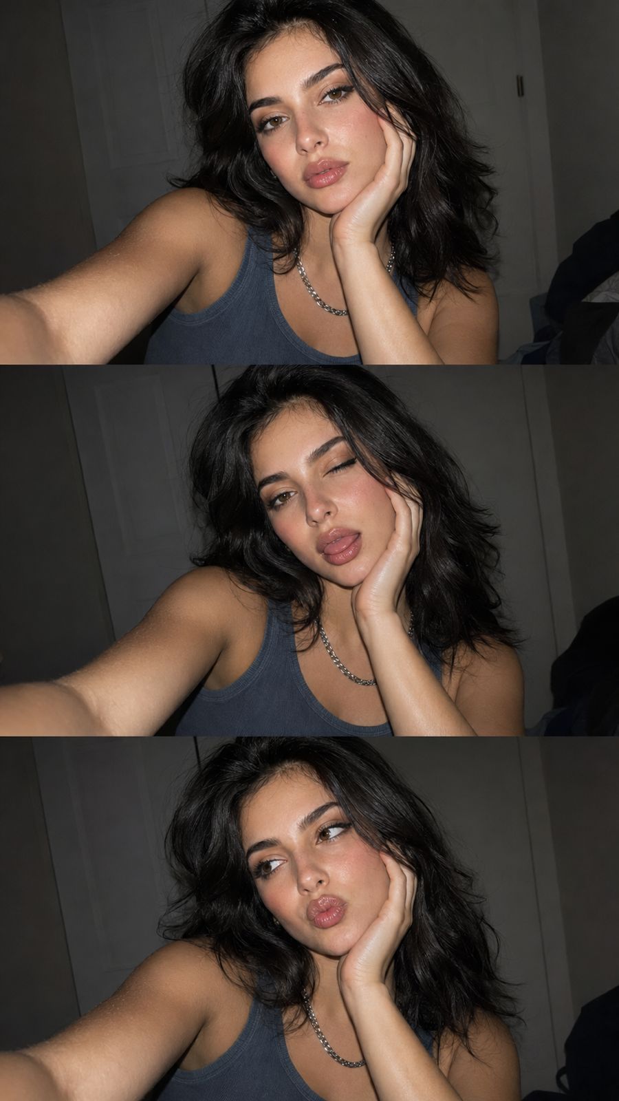 Late-Night Flash Selfie Collage