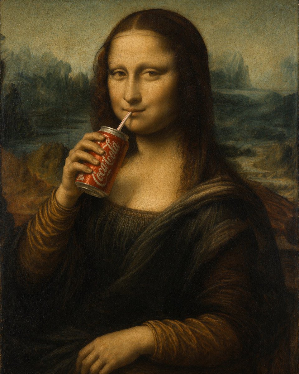 Mona Lisa Sipping Cola