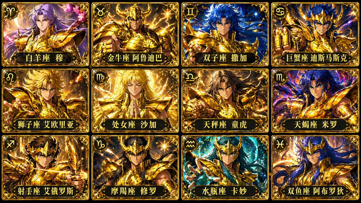 Saint Seiya Gold Saints Cards