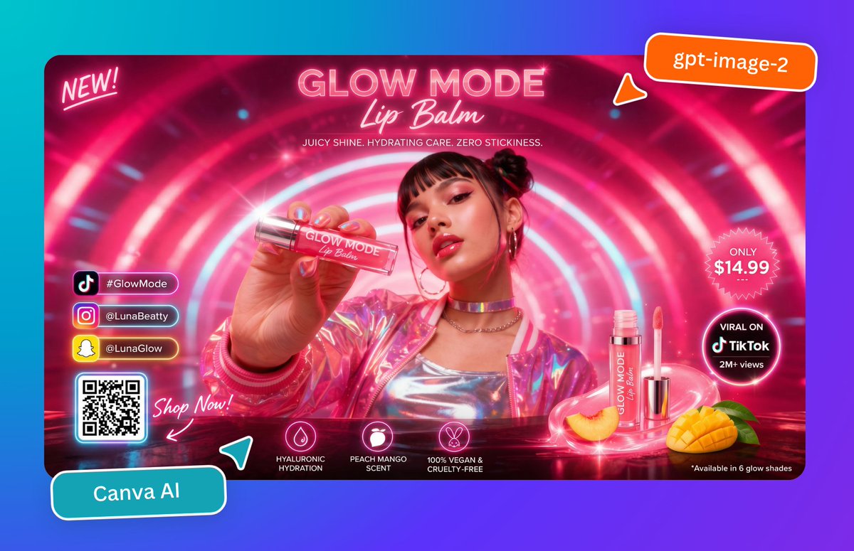 Futuristic Glow Mode Lip Balm Ad