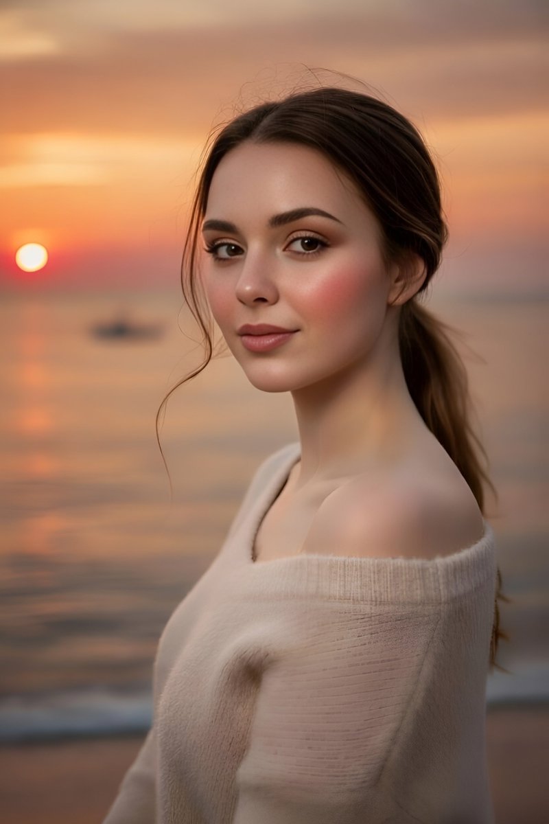 Dreamy Sunset Beach Portrait