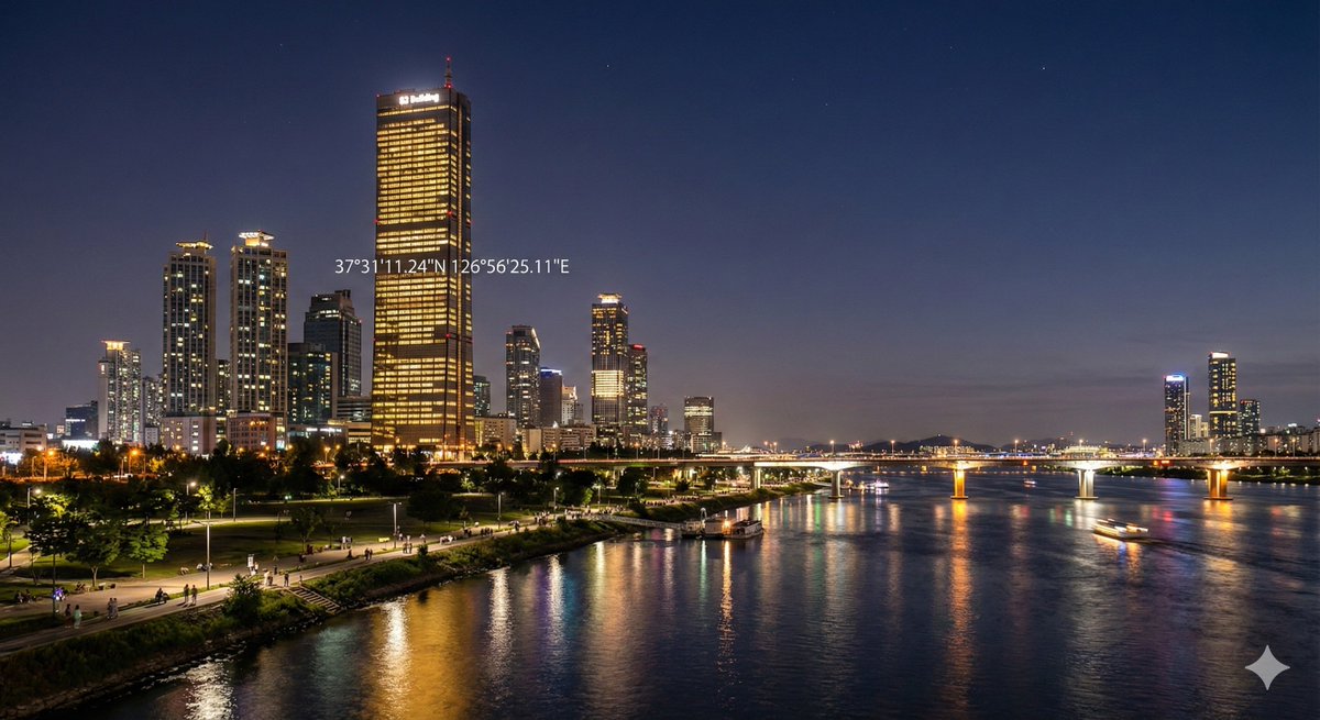 Seoul Night Landmark Images