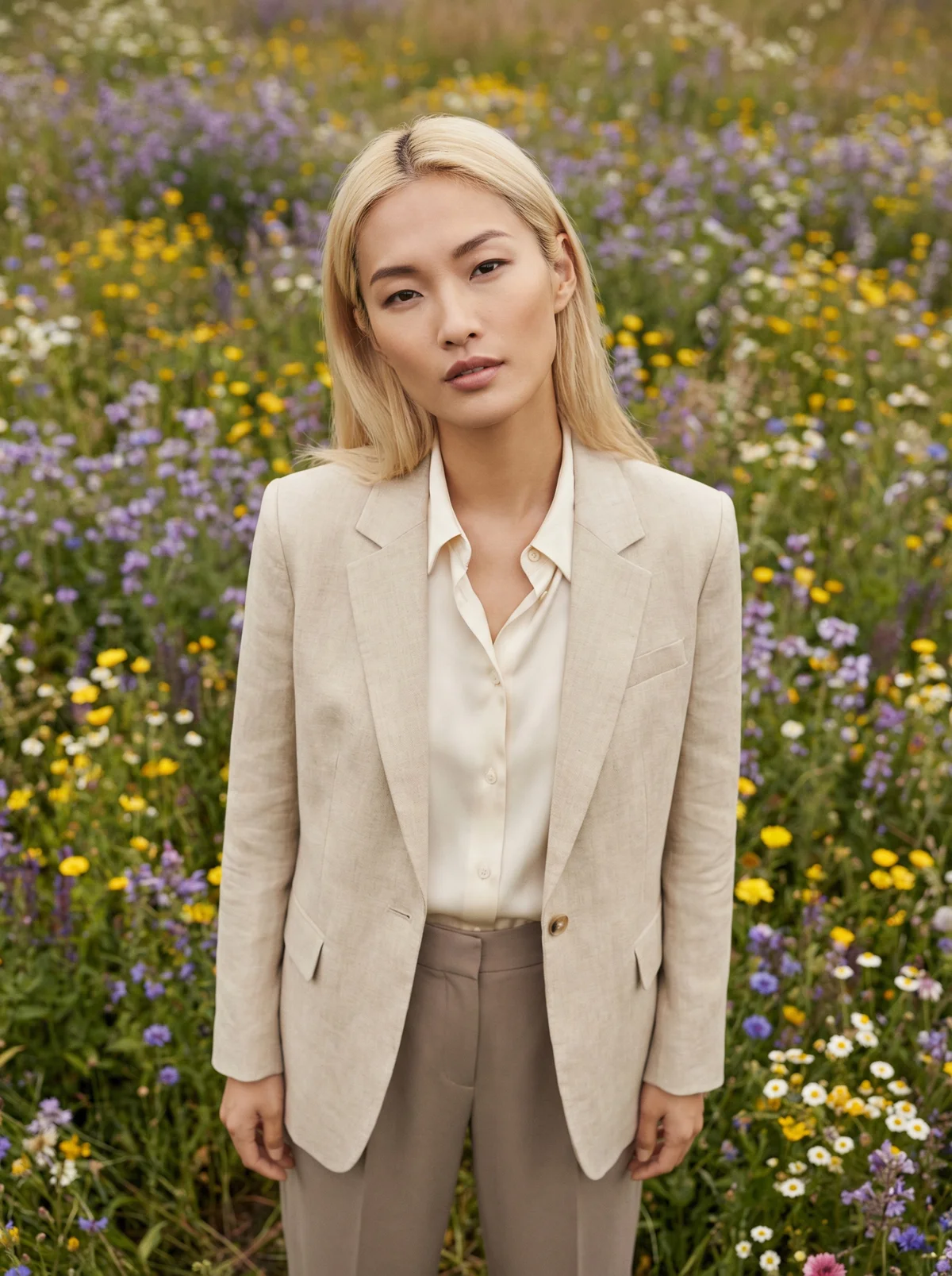 Asian Model - Wildflower Field