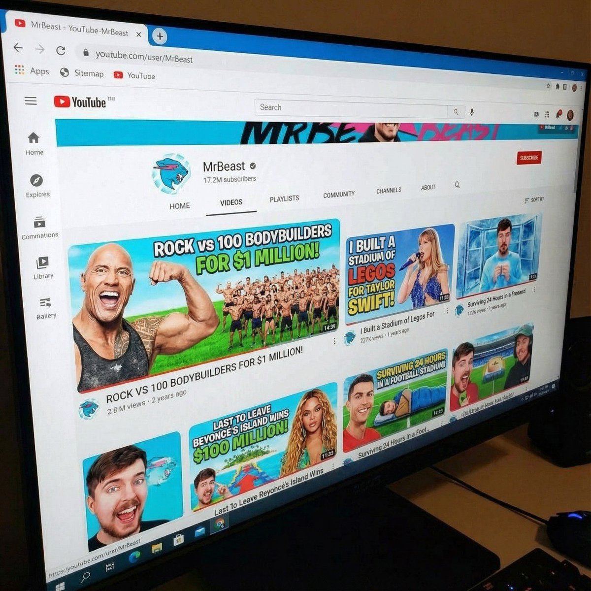 MrBeast Style Channel Page Design