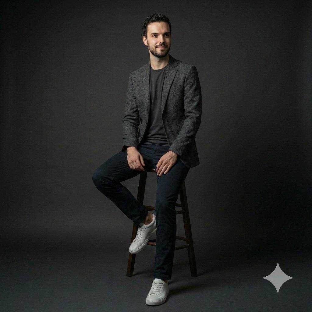Photorealistic Modern Men Fashion Portrait