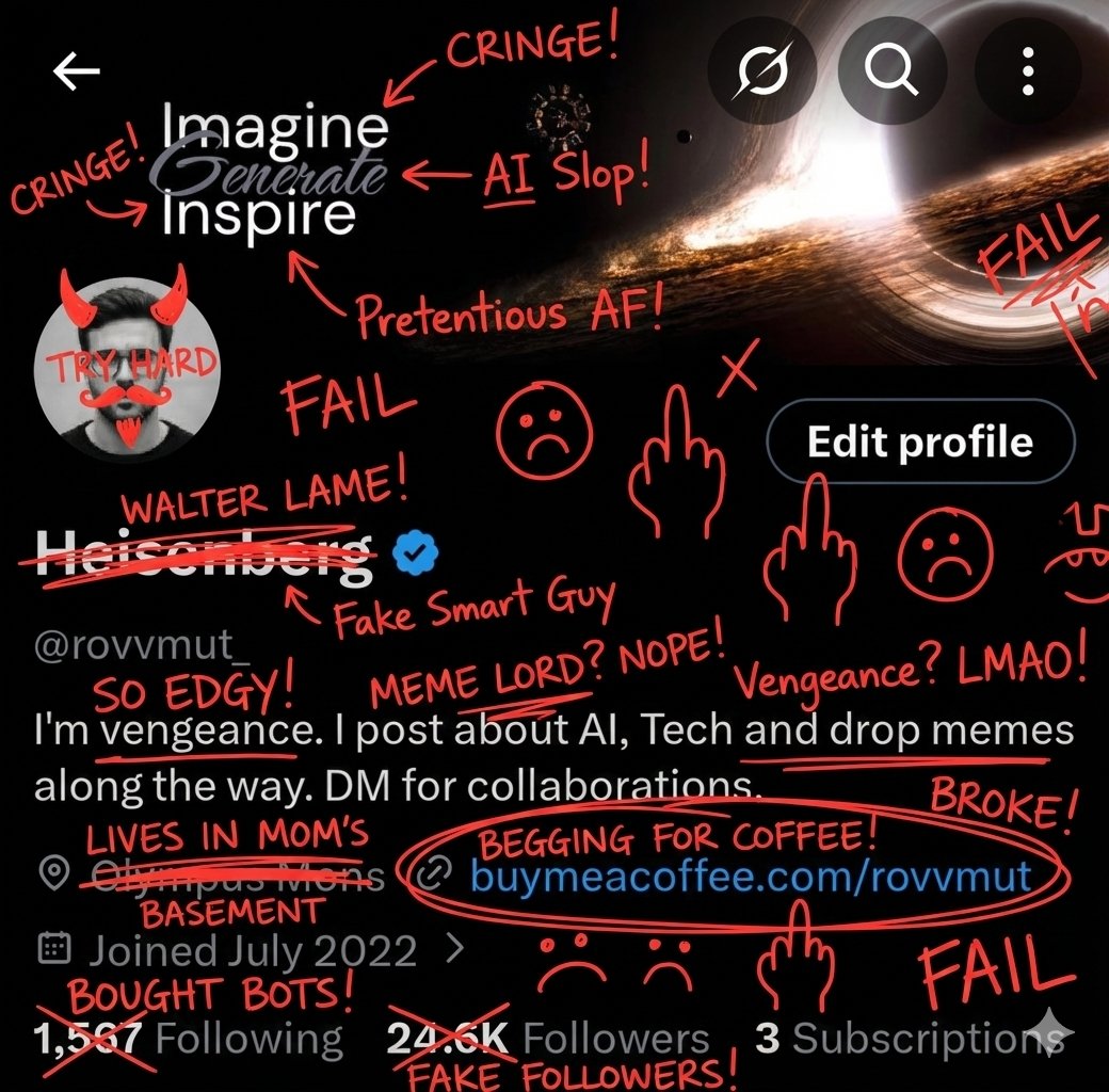 Insane Roast Scribble Red Ink