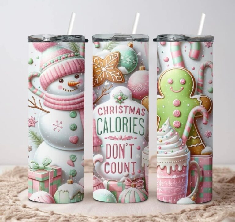 Christmas Calories Don’t Count Pastel Scene