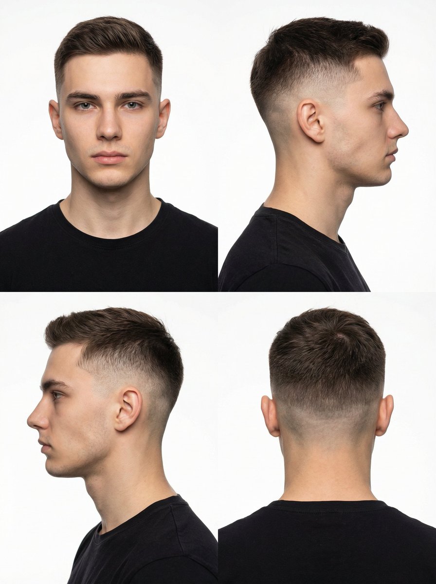 Four-Angle Male Portrait Grid