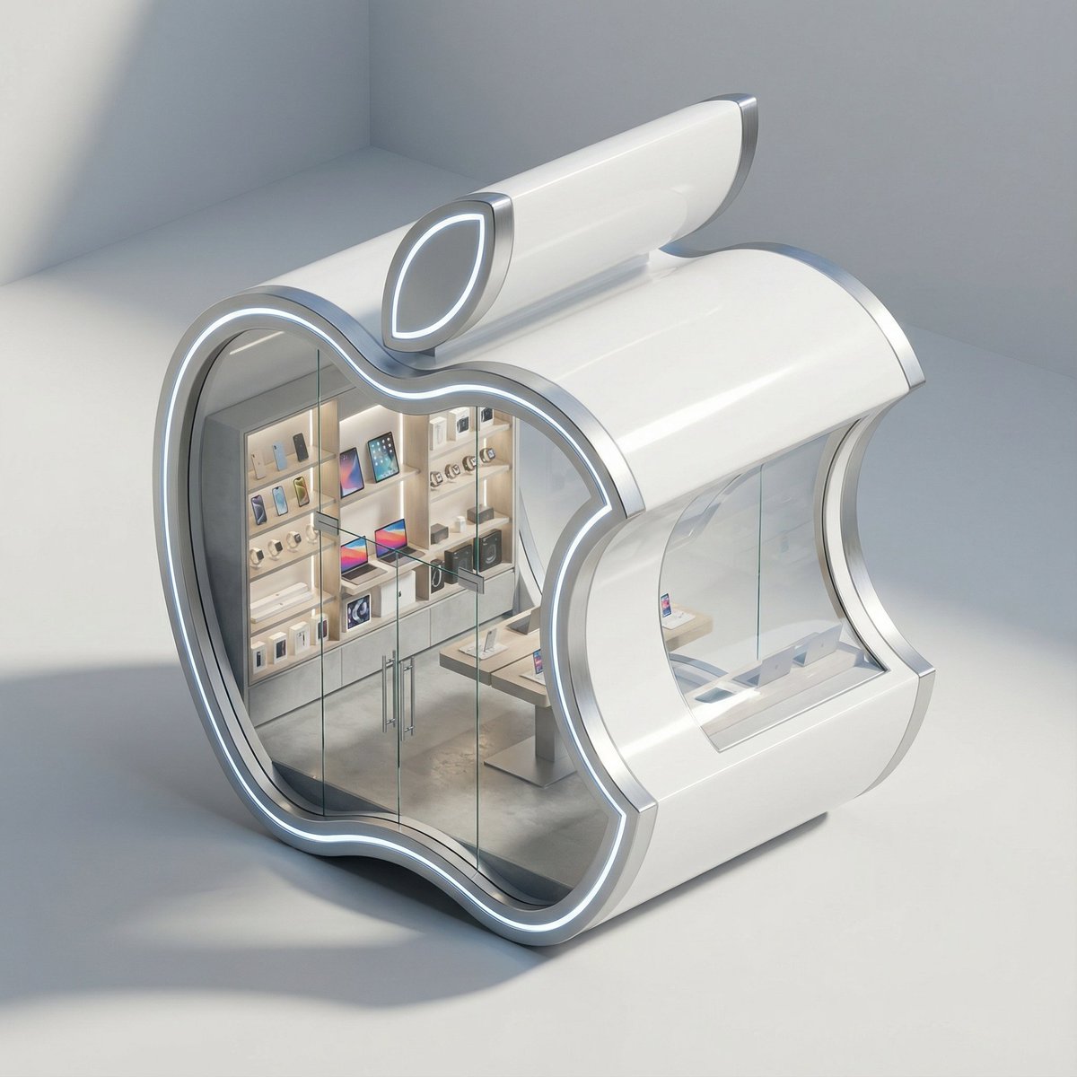 Luxury Pop-Up Kiosk 3D Render