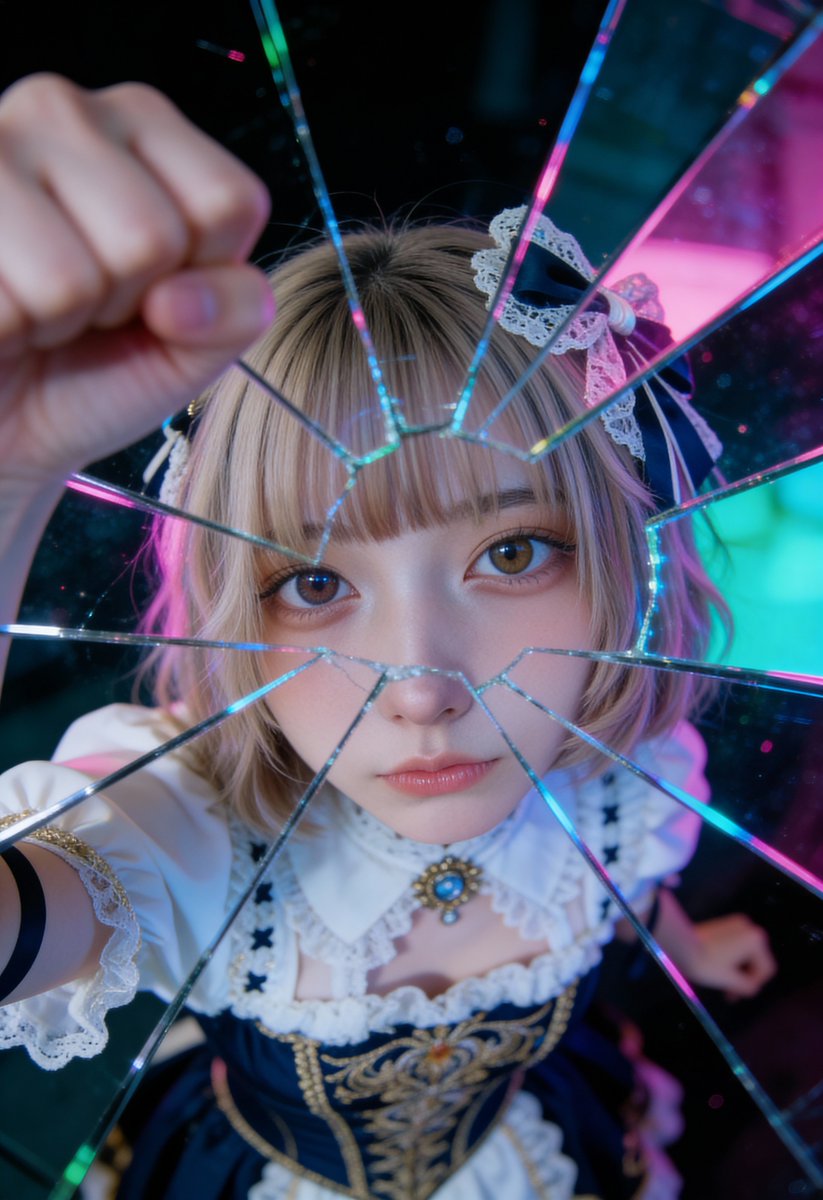 Shattered Mirror Piercing Gaze