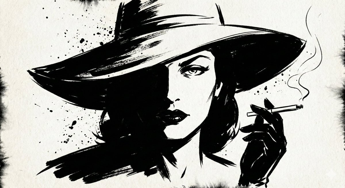 Ink Noir Portrait Art
