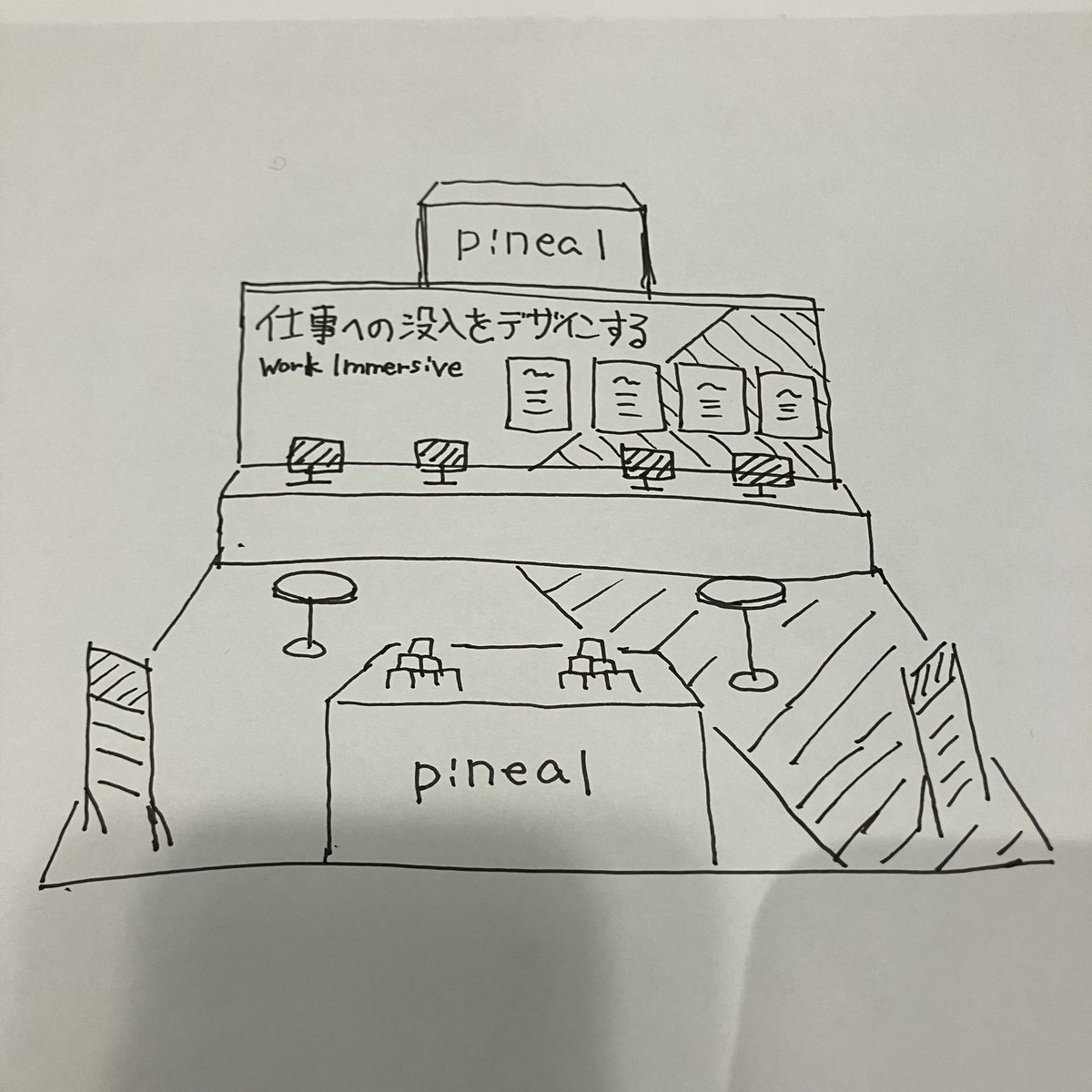 Booth Sketch To Perspective Render